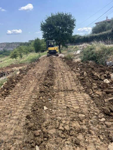 Terrassement d'un jardin